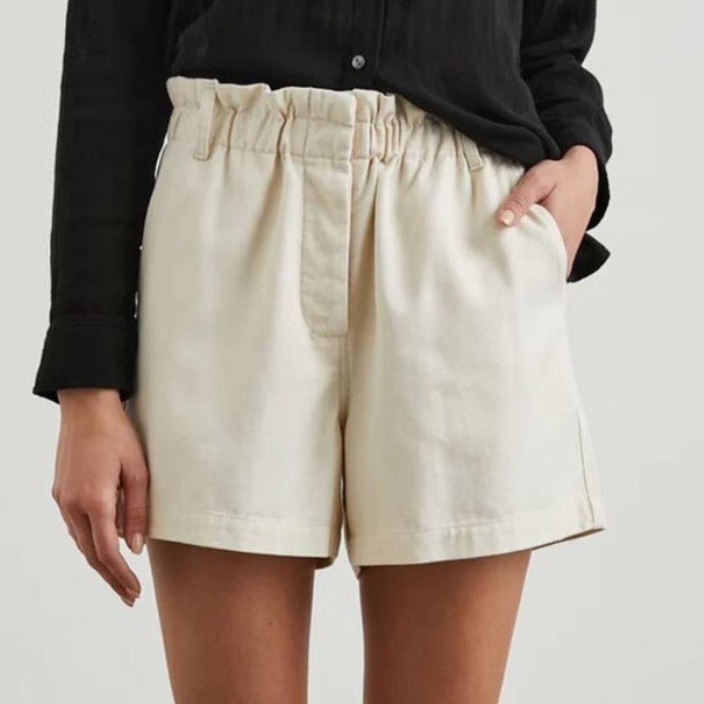 Rails Monte Ecru Tan Elastic Waist Shorts XL